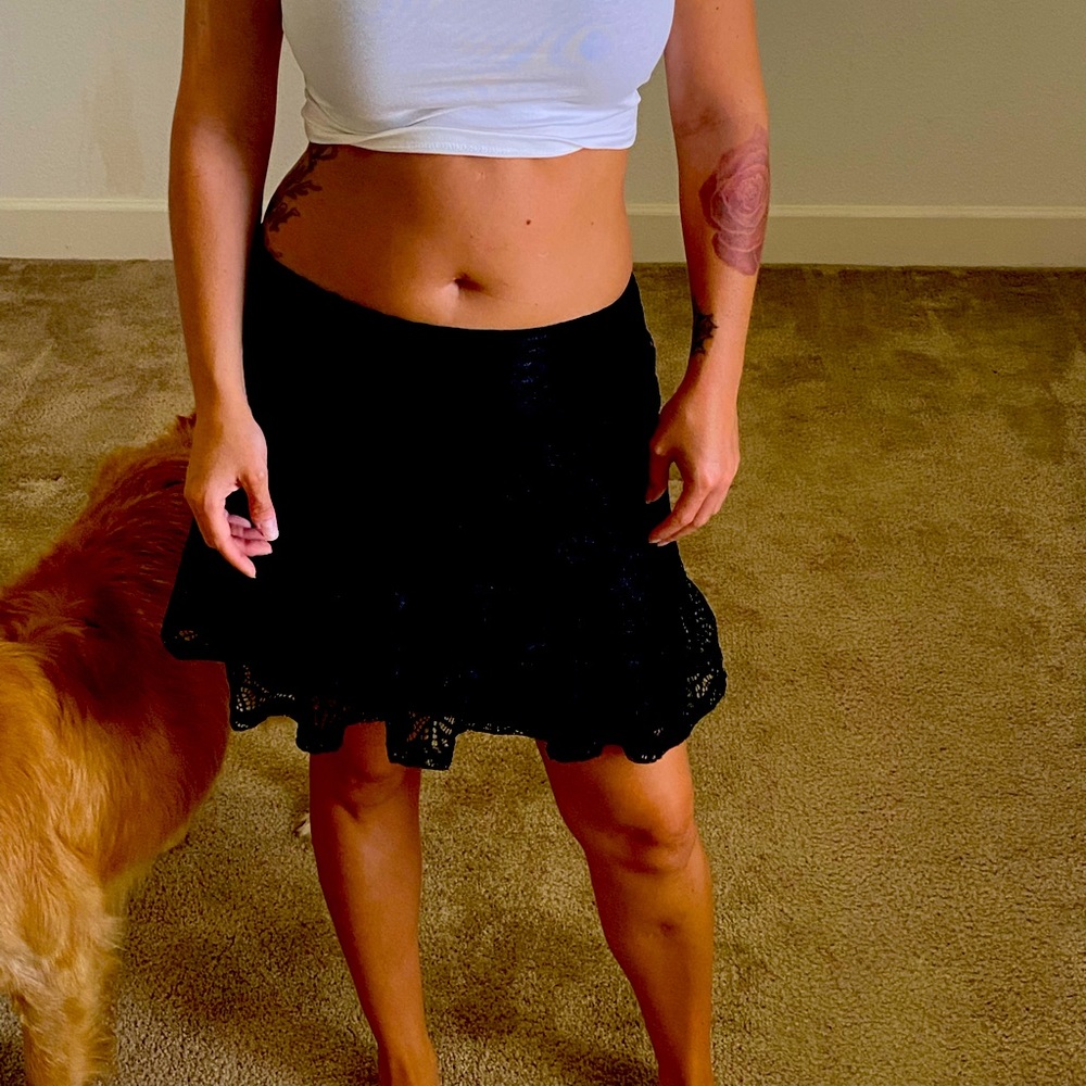 Black lace skirt NWT